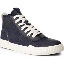 Trampki G-Star Raw Rackam Parta Denim Mid D12450-8936-6486. Niebieskie półbuty damskie G-Star RAW, bez wzorów, z denimu, bez zapięcia. W wyprzedaży za 239,00 zł.