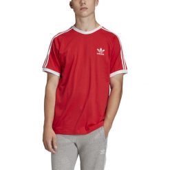 MĘSKA KOSZULKA ADIDAS ORIGINALS 3-STRIPES TEE (M). Żółte koszulki męskie Adidas, m, w paski, z dzianiny, klasyczne, bez kołnierzyka, bez rękawów. W wyprzedaży za 109,99 zł.
