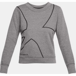 Bluzy rozpinane damskie: Under Armour Bluza damska Fav Fleece Crew Graphic szary r. S (1310503-019)