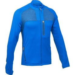 Bluza polarowa FH500 Helium męska. Niebieskie bluzy męskie QUECHUA, xl, bez wzorów, z elastanu, z dekoltem na plecach, bez rękawów, bez kaptura. Za 129,99 zł.