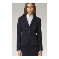 Żakiet Zuzia z01 granatowy. Niebieskie marynarki i żakiety damskie marki NIFE, eleganckie. Za 119,00 zł.