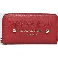 Versace Jeans - Portfel. Czerwone portfele damskie Versace Jeans, z jeansu. W wyprzedaży za 239,90 zł.