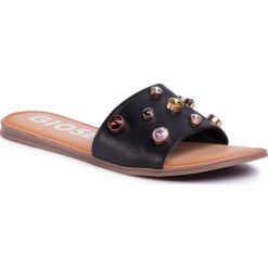 Klapki GIOSEPPO - Hamden 58426 Black. Czarne klapki damskie Gioseppo, z aplikacjami, ze skóry, bez obcasa, na obcasie. W wyprzedaży za 179,00 zł.
