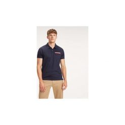 Koszulki polo z krótkim rękawem Tommy Hilfiger MW0MW09742 SLIM POLO. Niebieskie koszulki męskie TOMMY HILFIGER, s, bez wzorów, z krótkim rękawem. Za 295,98 zł.