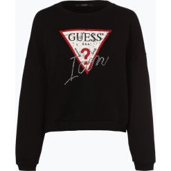 Guess Jeans - Damska bluza nierozpinana, czarny. Szare bluzy damskie marki Guess Jeans, na co dzień, l, z aplikacjami, z bawełny, casualowe, z okrągłym kołnierzem, mini, dopasowane. Za 349,95 zł.
