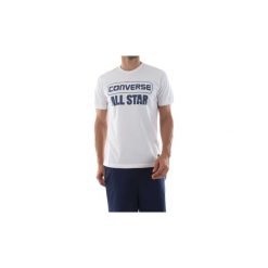 T-shirty z krótkim rękawem Converse 10017500 CREW. Białe t-shirty męskie Converse, s, bez wzorów, bez kołnierzyka, krótkie. Za 122,96 zł.