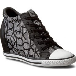 Sneakersy CALVIN KLEIN JEANS - Vero RE9643 Silver/Bla. Szare półbuty damskie Calvin Klein Jeans, z jeansu. W wyprzedaży za 279,00 zł.