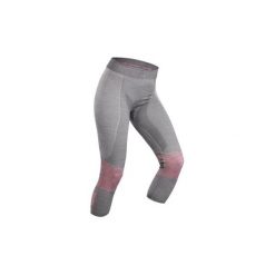 Legginsy narciarskie 900 XWARM damskie. Szare legginsy damskie WED'ZE, s, bez wzorów, z elastanu. Za 179,99 zł.