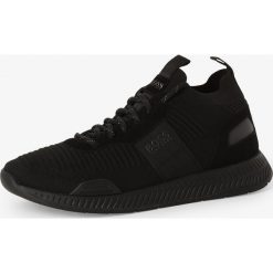 BOSS Athleisure - Tenisówki męskie z dodatkiem skóry – Titanium_Runn_knst, czarny. Czarne trampki męskie BOSS Athleisure, bez wzorów, z dzianiny, bez zapięcia. Za 849,95 zł.