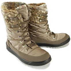 MANITU 991430-8 beige, śniegowce damskie. Brązowe śniegowce damskie Manitu, z polaru, na sznurówki. Za 429,90 zł.
