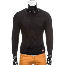 Swetry męskie: SWETER MĘSKI E100 – CZARNY