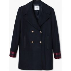 Mango - Płaszcz Militar. Czarne płaszcze damskie pastelowe Mango, l, z bawełny, klasyczne. Za 399,90 zł.