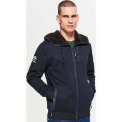 Zapinany sweter z kapturem - Granatowy. Niebieskie bez kategorii marki Cropp, s, z kapturem. Za 129,99 zł.