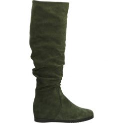 Kozaki - S161 CAM VERD. Szare buty zimowe damskie Venezia, ze skóry. Za 319,00 zł.