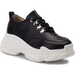 Sneakersy EVA MINGE - EM-11-05-000051 101. Czarne półbuty damskie Eva Minge, ze skóry. W wyprzedaży za 209,00 zł.