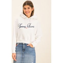 Bluza Tommy Jeans Tjw Modern Logo DW0DW07119. Białe bluzy damskie Tommy Jeans, l, bez wzorów, z bawełny, bez rękawów, bez kaptura. W wyprzedaży za 299,00 zł.