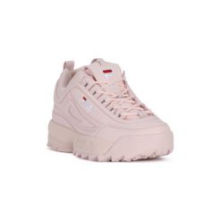 Buty Fila 71A DISRUPTOR LOW. Różowe trampki męskie Fila, bez wzorów, bez zapięcia. Za 559,62 zł.