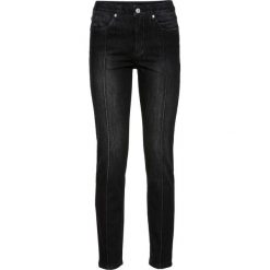 Dżinsy SKINNY ze szczypankami, długość do kostki bonprix czarny denim. Czarne rurki damskie bonprix, z jeansu. Za 59,99 zł.