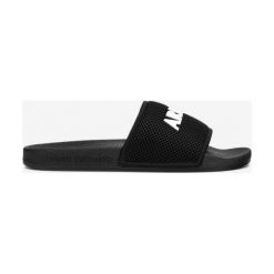 Armani Exchange Kapcie Czarny. Czarne kapcie męskie Armani Exchange, z materiału. Za 233,95 zł.