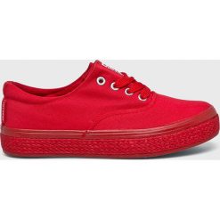 Big Star - Tenisówki. Czerwone trampki i tenisówki damskie BIG STAR, bez wzorów, z gumy, na sznurówki. W wyprzedaży za 99,90 zł.
