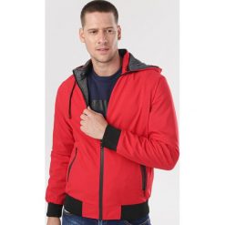Czerwona Dwustronna Kurtka Nymlyss. Czerwone kurtki męskie Born2be, xl, bez wzorów. Za 169,99 zł.