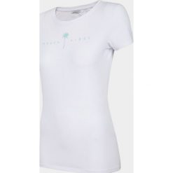 T-shirt damski TSD601 - biały - Outhorn. Białe koszulki damskie Outhorn, na imprezę, bez wzorów, bez kołnierzyka, bez rękawów. Za 34,99 zł.