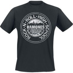 Ramones Bowery NYC T-Shirt czarny. Czarne koszulki męskie Ramones, xl, z nadrukiem, rockowe, z okrągłym kołnierzem. Za 89,90 zł.