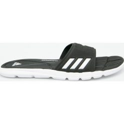 Adidas Performance - Klapki. Czarne klapki damskie marki adidas Performance, z materiału, na płaskiej podeszwie. W wyprzedaży za 99,90 zł.