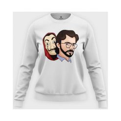 Bluza klasyczna damska Dom z Papieru El Profesor 2. Bluzy damskie MegaKoszulki, bez wzorów, bez rękawów, bez kaptura. Za 74,90 zł.
