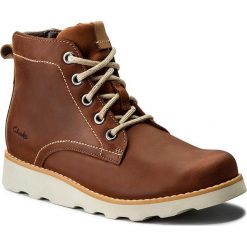 Trzewiki CLARKS - Dexy Top Jnr 261301496 Brown Leather. Brązowe bluzki dziewczęce marki Clarks, z materiału. W wyprzedaży za 199,00 zł.