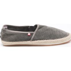 Big Star - Półbuty. Szare espadryle męskie BIG STAR, bez wzorów, ze skóry, retro, z okrągłym noskiem, bez zapięcia. W wyprzedaży za 89,90 zł.