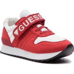 Sneakersy GUESS - Rudy FI5RUD ESU12 RED. Czerwone półbuty dziewczęce Guess, na rzepy. Za 239,00 zł.