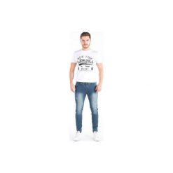 Spodnie męskie jeansowe jogger z kieszeniami, z rozporkiem. Szare joggery męskie TXM, z jeansu. Za 48,99 zł.