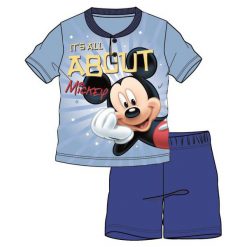 Disney By Arnetta Piżama Chłopięca Mickey Mouse 128 Jasnoniebieski. Szare bielizna chłopięca Disney By Arnetta, z nadrukiem, z bawełny, bez rękawów. Za 39,00 zł.