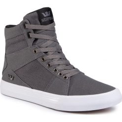 Sneakersy SUPRA - Aluminum 05662-023-M Grey/Black/White. Szare sneakersy męskie Supra, bez wzorów, z tworzywa sztucznego, bez zapięcia. W wyprzedaży za 259,00 zł.
