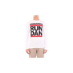 T-shirty z długim rękawem Dsquared S74GD0421S21600. Białe t-shirty męskie Dsquared, s, bez wzorów, bez kołnierzyka, długie. Za 822,29 zł.