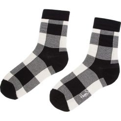 Skarpetki damskie: Skarpety Wysokie Unisex HAPPY SOCKS - GIH01-9000 Biały Czarny