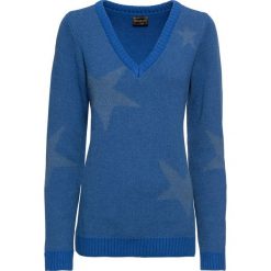 Swetry klasyczne damskie: Sweter bonprix niebieski