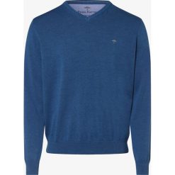 Fynch-Hatton - Sweter męski, niebieski. Niebieskie swetry męskie Fynch-Hatton, xl, bez wzorów, z dzianiny, klasyczne, z dekoltem w serek, bez kaptura. Za 299,95 zł.