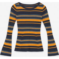 Sweter "Diademe" ze wzorem. Żółte swetry damskie Comptoir des Cotonniers, m, w paski, z wełny, klasyczne, bez rękawów, bez kaptura. W wyprzedaży za 215,95 zł.