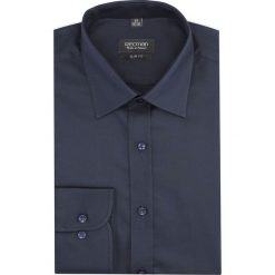 Koszula versone 2848e długi rękaw slim fit granatowy. Niebieskie koszule męskie Recman, m, bez wzorów, bez kołnierzyka, z długim rękawem. Za 149,00 zł.