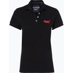 Superdry - Damska koszulka polo, niebieski. Niebieskie koszulki damskie Superdry, xl, bez wzorów, polo, bez rękawów. Za 99,95 zł.