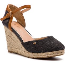 Espadryle WRANGLER - Rope Brava WL91570A Black 062. Czarne espadryle damskie marki Wrangler, bez wzorów, ze skóry ekologicznej, bez obcasa, na obcasie. Za 229,00 zł.