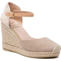 Espadryle KANNA - 19KV9230 Ante Taupe. Brązowe espadryle damskie marki Kanna, bez wzorów, ze skóry, bez obcasa, na obcasie. Za 279,00 zł.