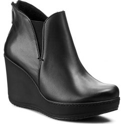 Botki KARINO - 0977/076-F Czarny Lico. Fioletowe buty zimowe damskie marki Karino, ze skóry. W wyprzedaży za 209,00 zł.