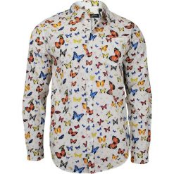 Casualowa Koszula z Długim Rękawem - BRAVE SOUL - 100% Bawełna, Taliowana, w Kolorowe Motyle KSDCBRSAW18BUTTERFLY. Koszule męskie Brave Soul, bez wzorów, z bawełny, casualowe, bez kołnierzyka, z długim rękawem. Za 95,00 zł.