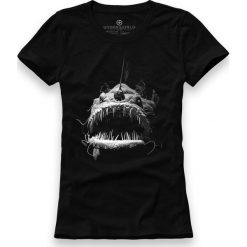 T-shirt damski UNDERWORLD Fish. Czarne koszulki damskie Underworld, l, bez wzorów, z bawełny, bez kołnierzyka, bez rękawów. Za 69,99 zł.