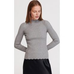 Sweter ze stójką - Jasny szary. Szare swetry damskie Reserved, s, bez wzorów, ze stójką, bez kaptura. Za 119,99 zł.