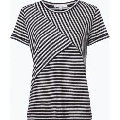 T-shirty damskie: Opus – T-shirt damski z dodatkiem lnu – Sesta, niebieski
