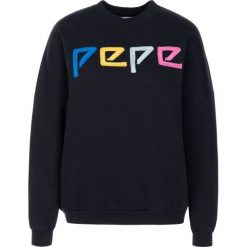 Bluza Pepe Jeans PL580831. Czarne bluzy damskie Pepe Jeans, m, bez wzorów, z bawełny, bez rękawów, bez kaptura. W wyprzedaży za 219,00 zł.